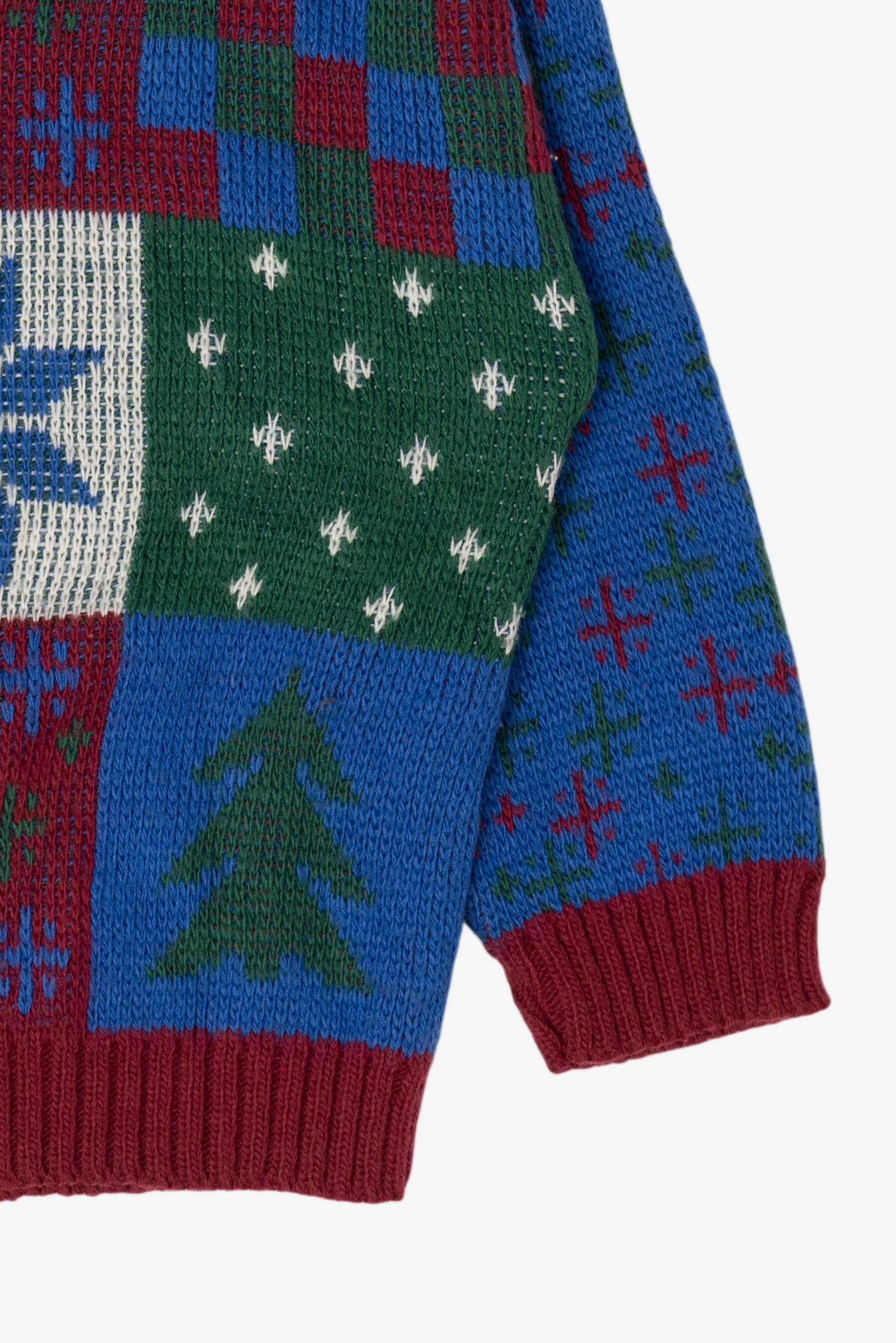 Vintage Kids Toddler Navy Blue Okie Dokie Ugly Christmas Pullover (1990s)