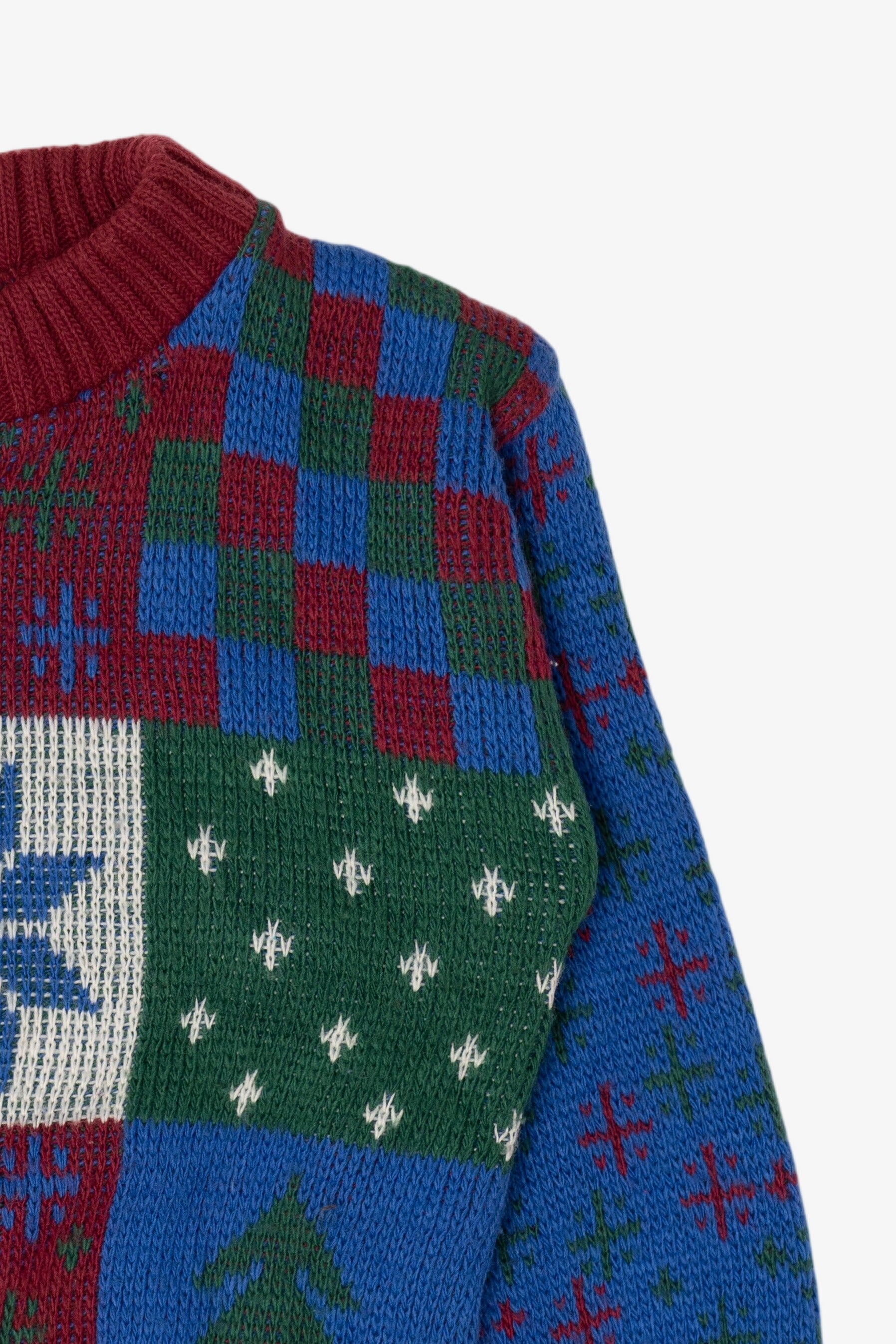 Vintage Kids Toddler Navy Blue Okie Dokie Ugly Christmas Pullover (1990s)