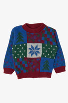 Vintage Kids Toddler Navy Blue Okie Dokie Ugly Christmas Pullover (1990s)