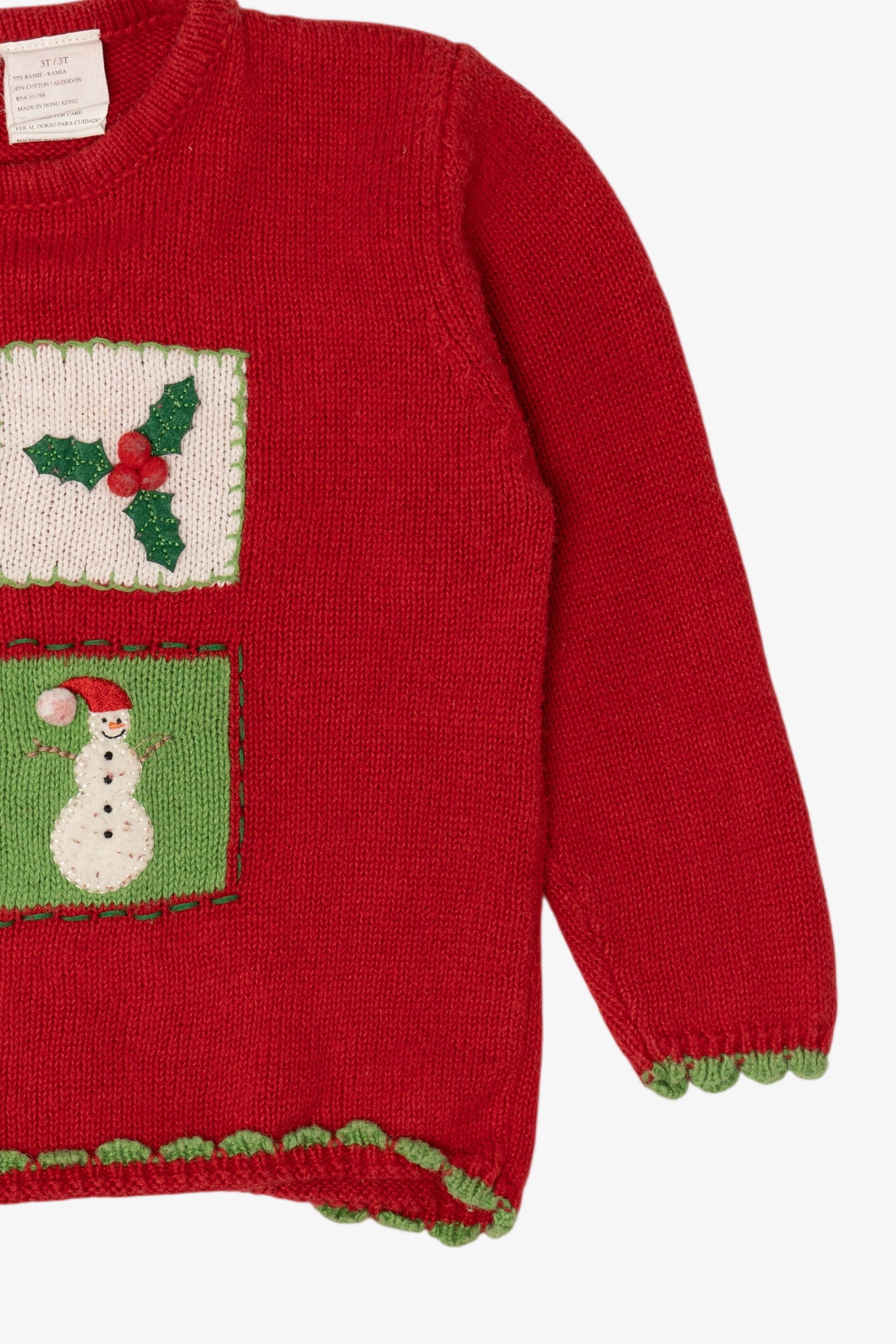 Vintage Kids Toddler Red Goodlad Of Philadelphia Ugly Christmas Pullover (1990s)