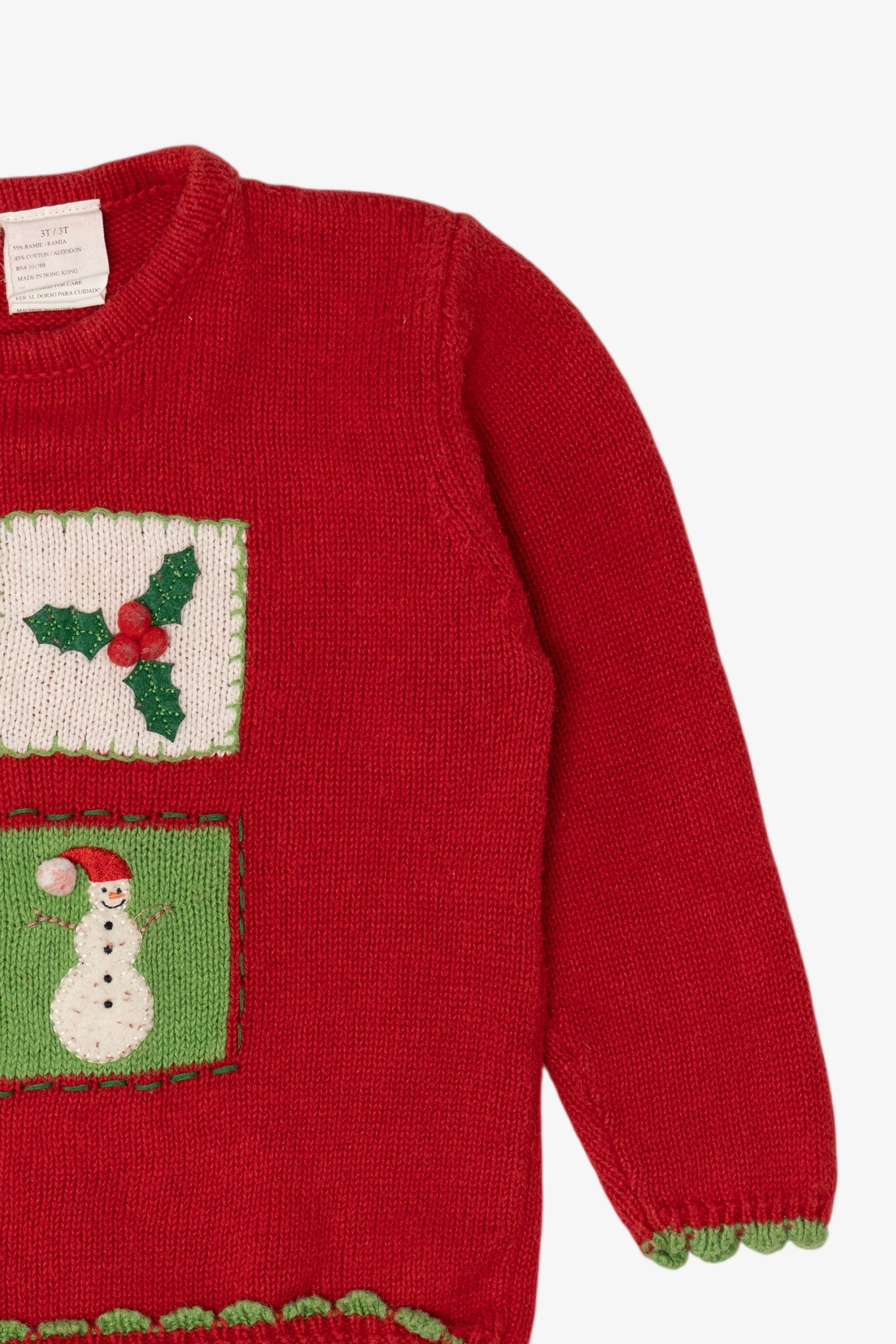 Vintage Kids Toddler Red Goodlad Of Philadelphia Ugly Christmas Pullover (1990s)