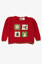 Vintage Kids Toddler Red Goodlad Of Philadelphia Ugly Christmas Pullover (1990s)