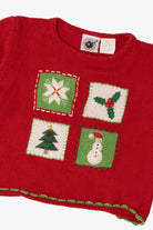 Vintage Kids Toddler Red Goodlad Of Philadelphia Ugly Christmas Pullover (1990s)