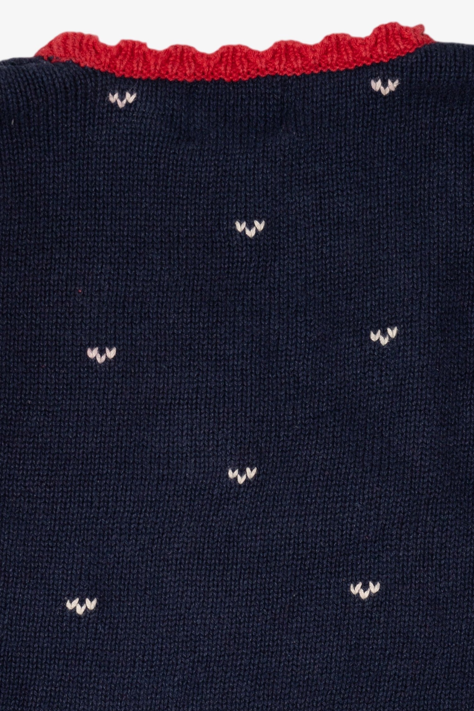 Vintage Kids Navy Blue Hartstrings Xmas Tree In Truck Ugly Christmas Pullover (1990s)