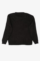 Black Alessandra Saroshe Reindeer "Seasons Greating" Ugly Christmas Pullover (2010s)