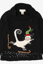 Vintage Black Susan Bristol Cats Ugly Christmas Pullover (2000s)
