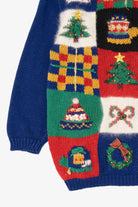 Vintage Navy Blue Erika Ugly Christmas Pullover (1990s)