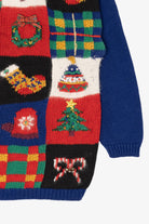 Vintage Navy Blue Erika Ugly Christmas Pullover (1990s)