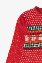 Vintage Red Erika Snowmen Ugly Christmas Pullover (1990s)