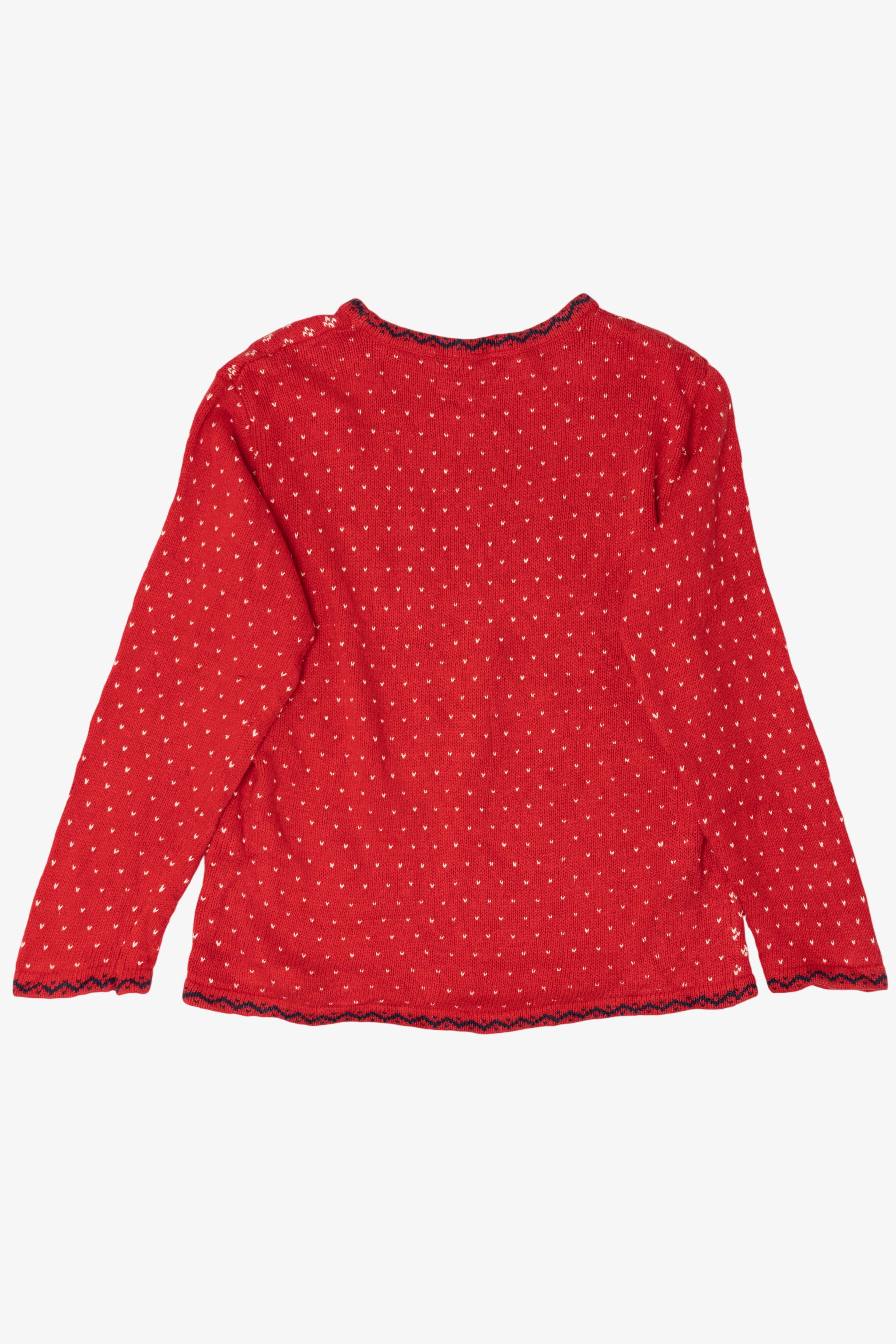 Vintage Red Erika Snowmen Ugly Christmas Pullover (1990s)