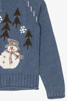 Vintage Blue Christopher & Banks Snowmen Ugly Christmas Pullover (2000s)