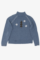 Vintage Blue Christopher & Banks Snowmen Ugly Christmas Pullover (2000s)