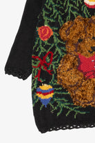 Vintage Black Jacque & Koko Teddy Bear Presents Ugly Christmas Pullover (1990s)