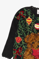 Vintage Black Jacque & Koko Teddy Bear Presents Ugly Christmas Pullover (1990s)