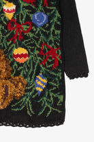 Vintage Black Jacque & Koko Teddy Bear Presents Ugly Christmas Pullover (1990s)