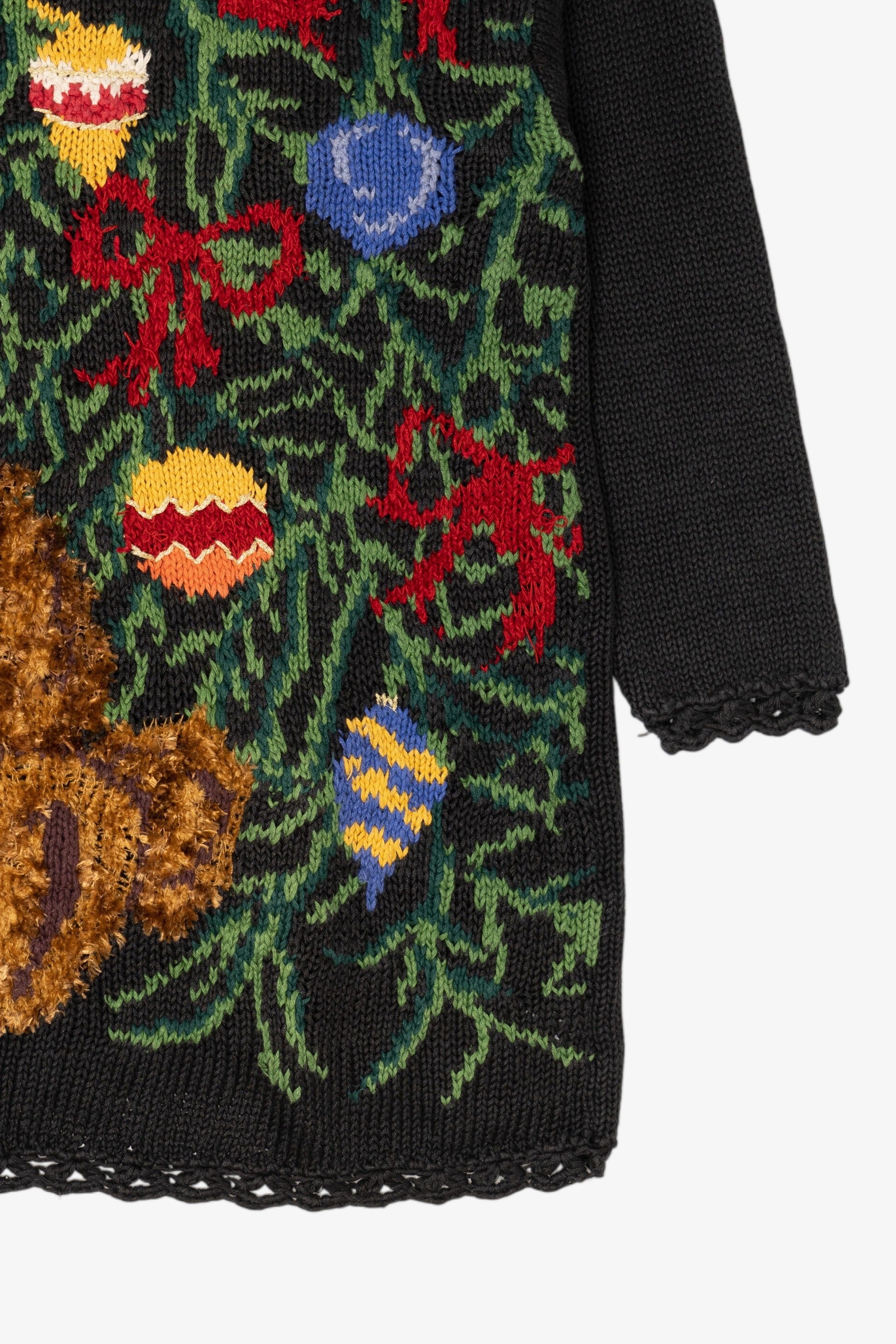 Vintage Black Jacque & Koko Teddy Bear Presents Ugly Christmas Pullover (1990s)