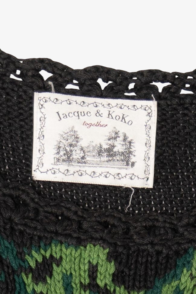 Vintage Black Jacque & Koko Teddy Bear Presents Ugly Christmas Pullover (1990s)