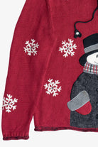 Vintage Snowman Quarter Zip Ugly Christmas Sweater (1990s)