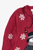 Vintage Snowman Quarter Zip Ugly Christmas Sweater (1990s)