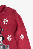 Vintage Snowman Quarter Zip Ugly Christmas Sweater (1990s)