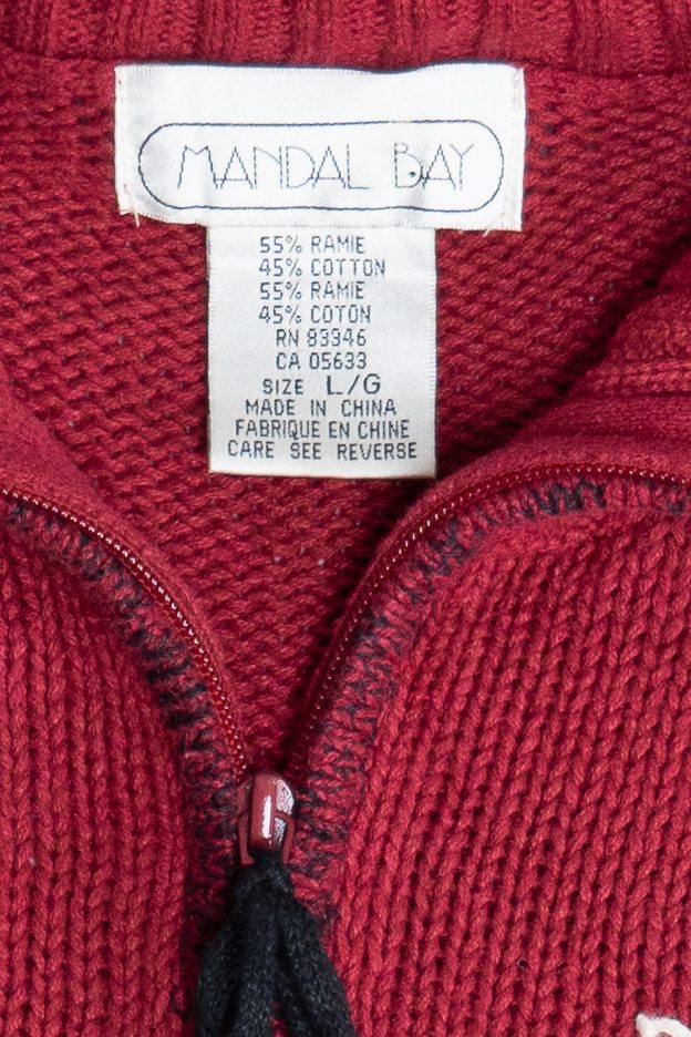 Vintage Snowman Quarter Zip Ugly Christmas Sweater (1990s)