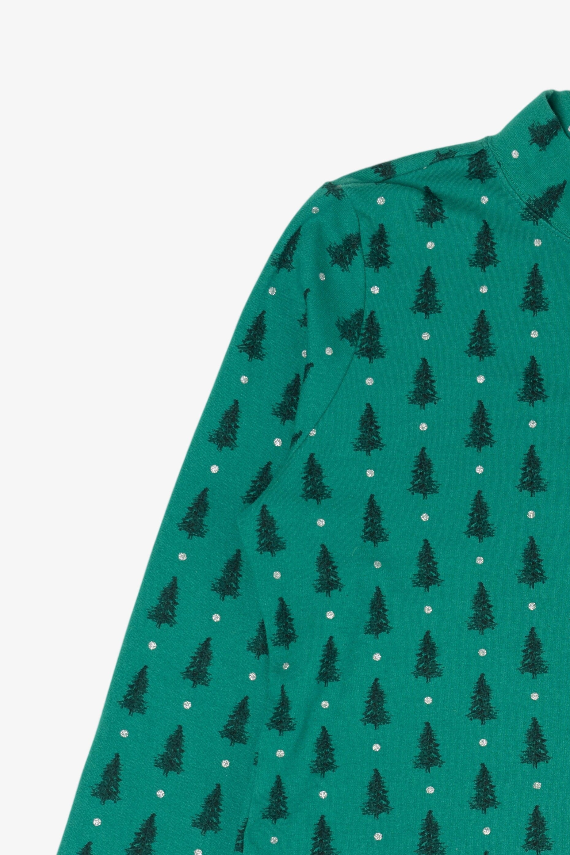 Vintage Teal Karen Scott Trees Ugly Christmas Sweatshirt (2000s)