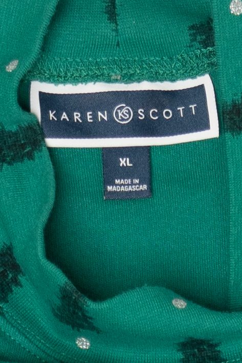 Vintage Teal Karen Scott Trees Ugly Christmas Sweatshirt (2000s)