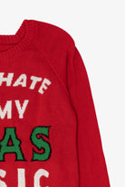 "Don't Hate On My Xmas Music" Ugly Christmas Pullover (2010s)