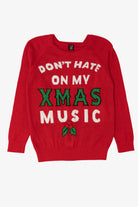 "Don't Hate On My Xmas Music" Ugly Christmas Pullover (2010s)