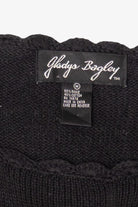 Vintage Black Gladys Bagley Wreath Ugly Christmas Pullover (1990s)