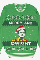 Green "Merry And Dwight" The Office Ugly Christmas Pullover (2010s)