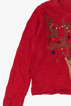 Vintage Red Northern Isles Reindeer Ugly Christmas Pullover (2000s)