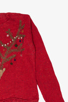Vintage Red Northern Isles Reindeer Ugly Christmas Pullover (2000s)