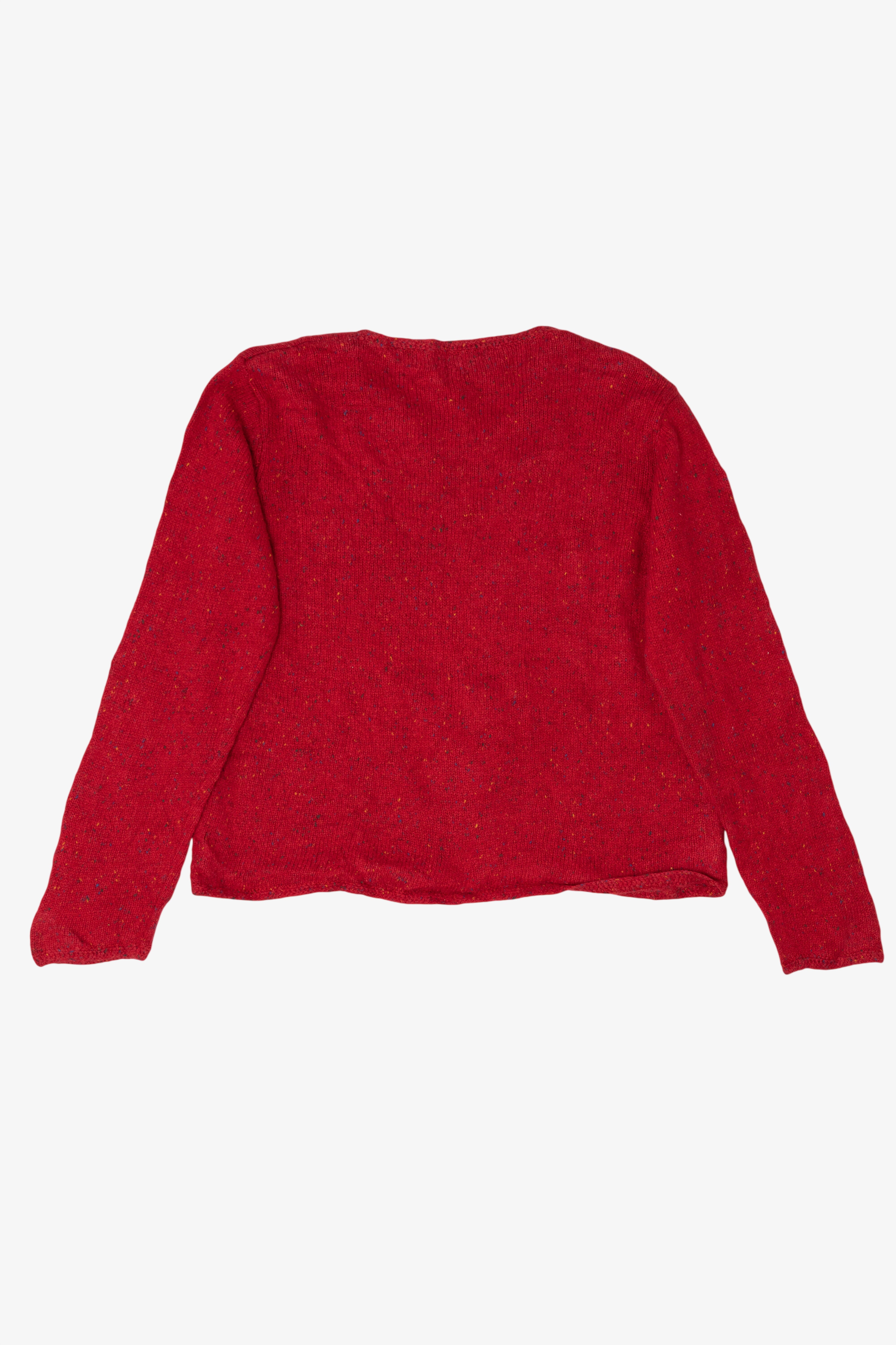 Vintage Red Northern Isles Reindeer Ugly Christmas Pullover (2000s)