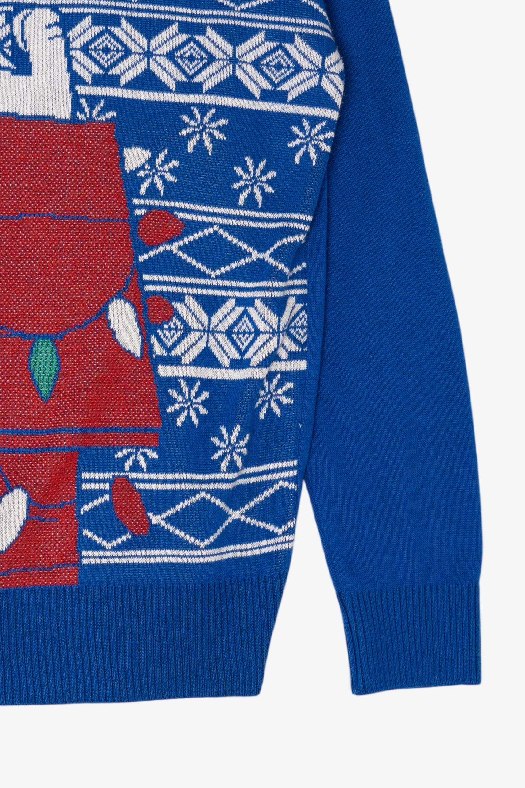 Blue Peanuts Snoopy Dog House Ugly Christmas Pullover (2010s)