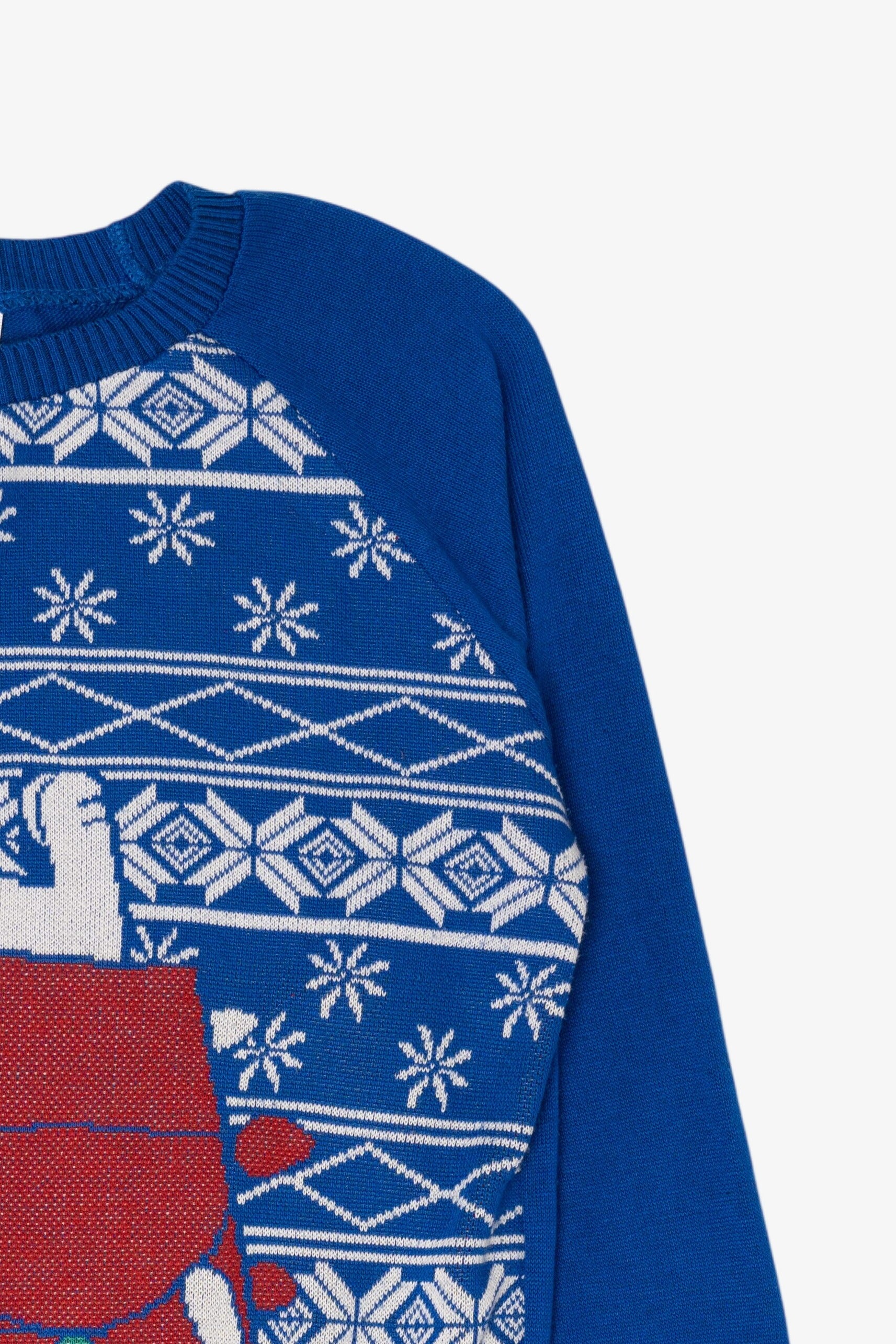 Blue Peanuts Snoopy Dog House Ugly Christmas Pullover (2010s)