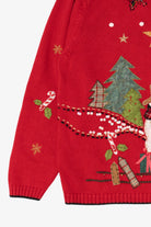 Vintage Red Kikit Snowmen Ugly Christmas Pullover (1990s)