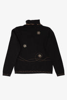 Vintage Black Talbots Santa Ugly Christmas Pullover (1990s)