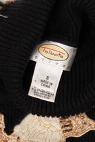 Vintage Black Talbots Santa Ugly Christmas Pullover (1990s)