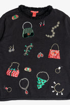 Vintage Fashionista Purses & Jewelry Christmas Pullover (2000s)