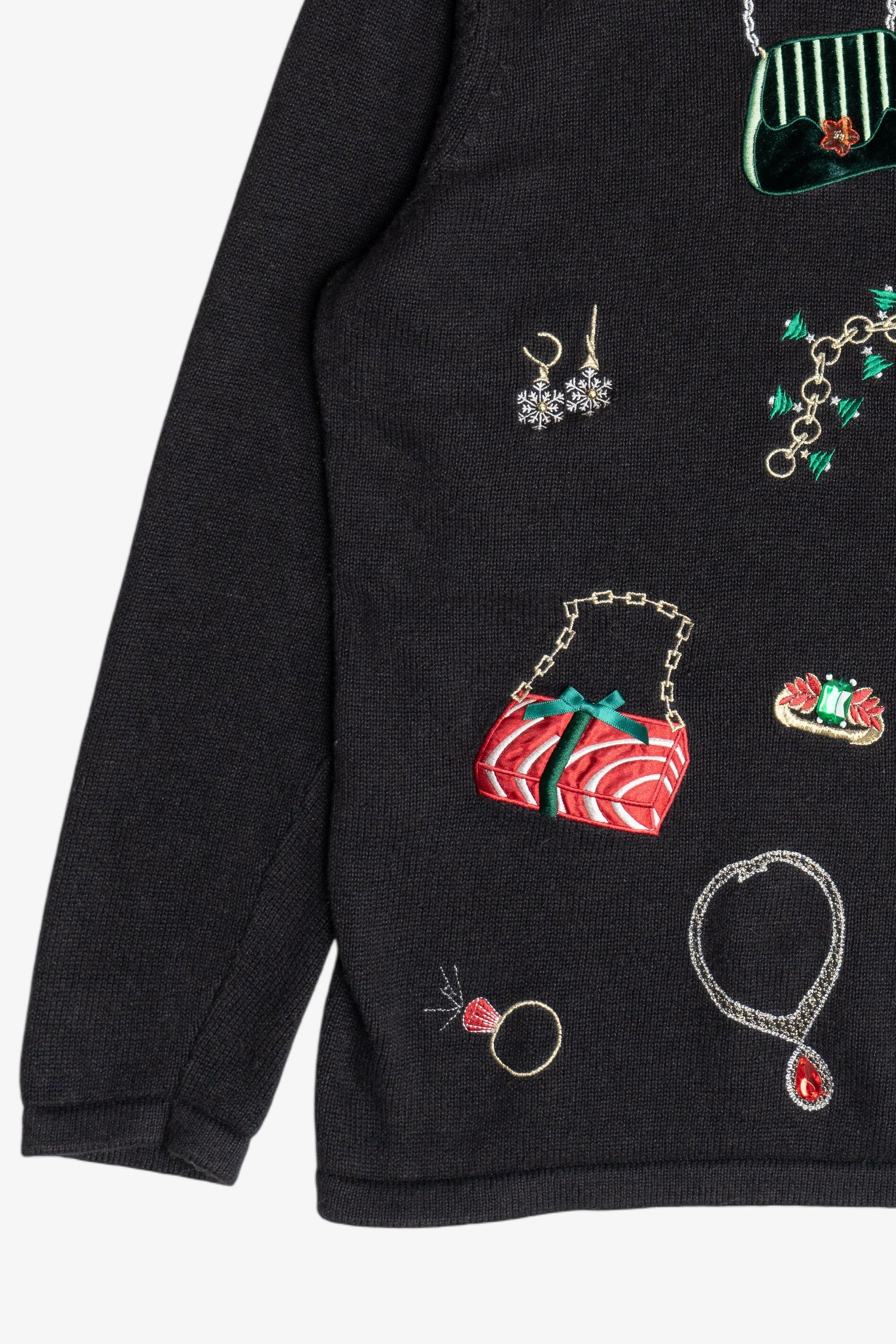 Vintage Fashionista Purses & Jewelry Christmas Pullover (2000s)