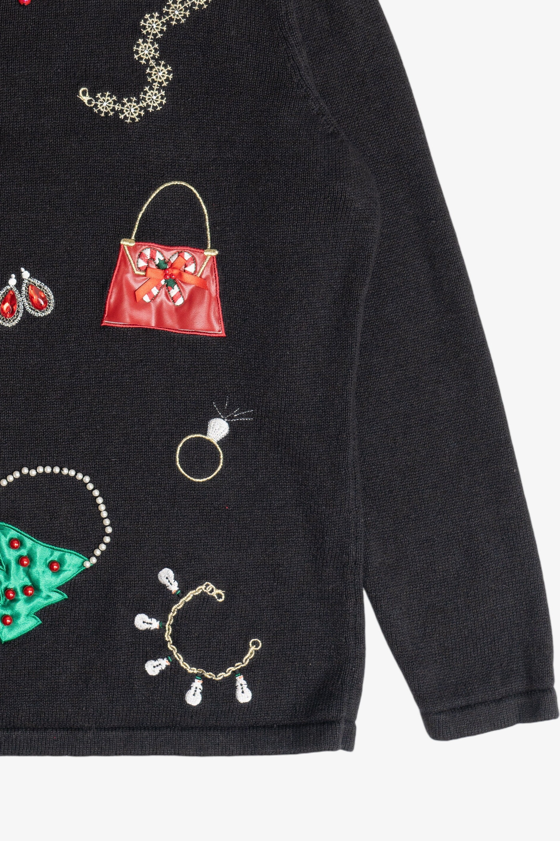 Vintage Fashionista Purses & Jewelry Christmas Pullover (2000s)