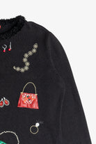 Vintage Fashionista Purses & Jewelry Christmas Pullover (2000s)
