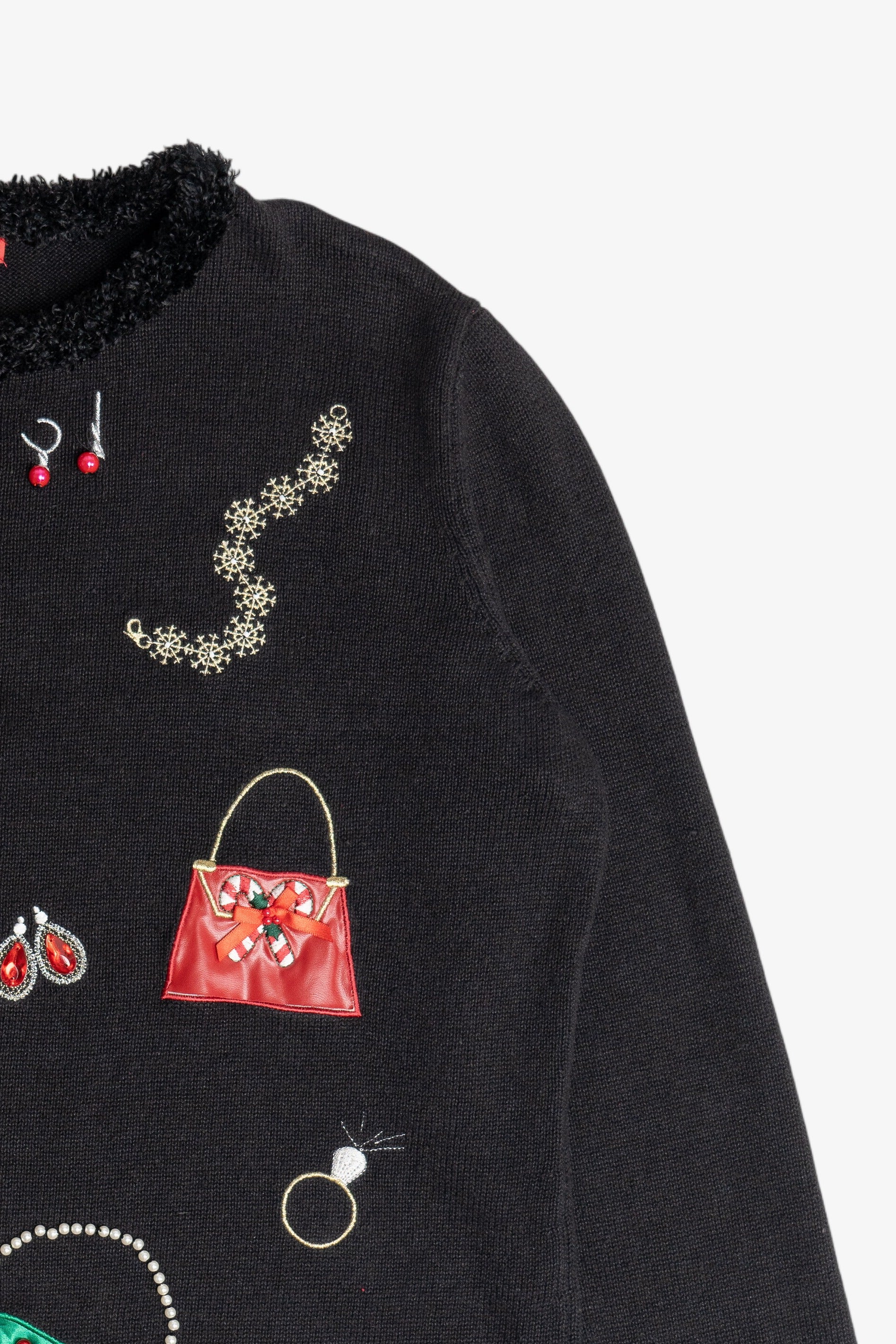 Vintage Fashionista Purses & Jewelry Christmas Pullover (2000s)