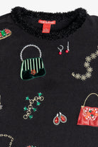Vintage Fashionista Purses & Jewelry Christmas Pullover (2000s)