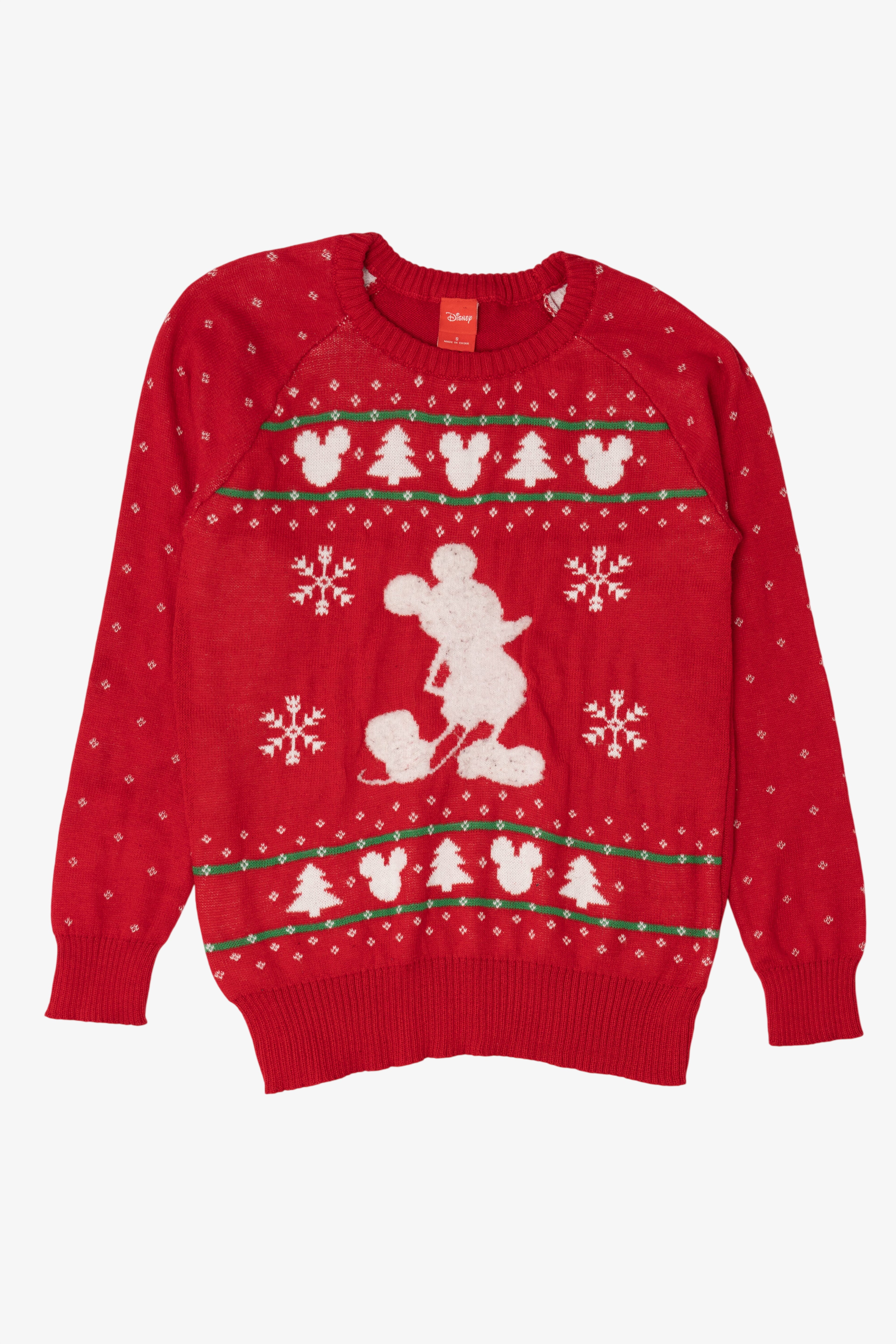 Red Disney Mickey Mouse Ugly Christmas Pullover (2010s)