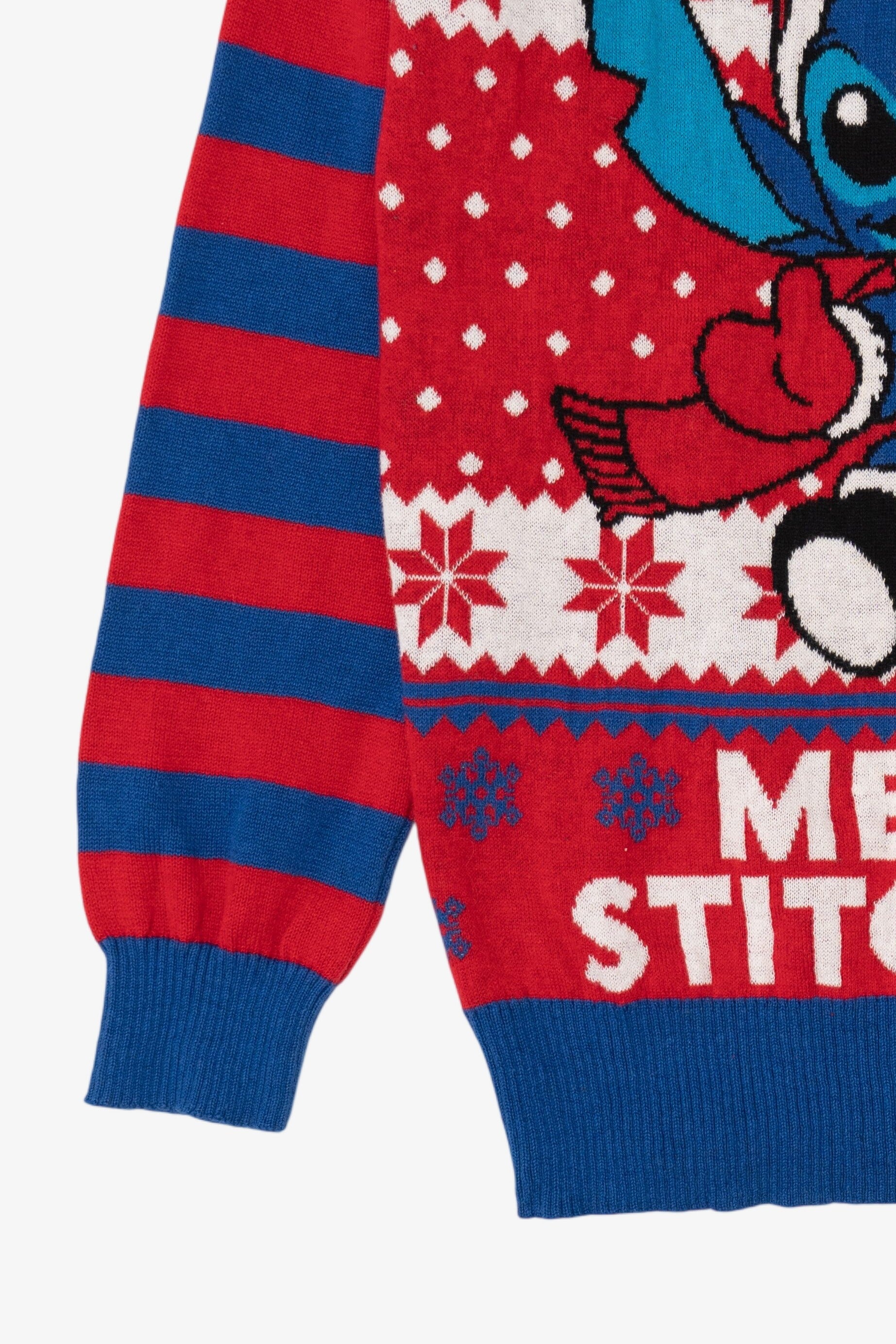 Blue Disney "Merry Stitchmas" Lilo And Stitch Ugly Christmas Pullover (2010s)
