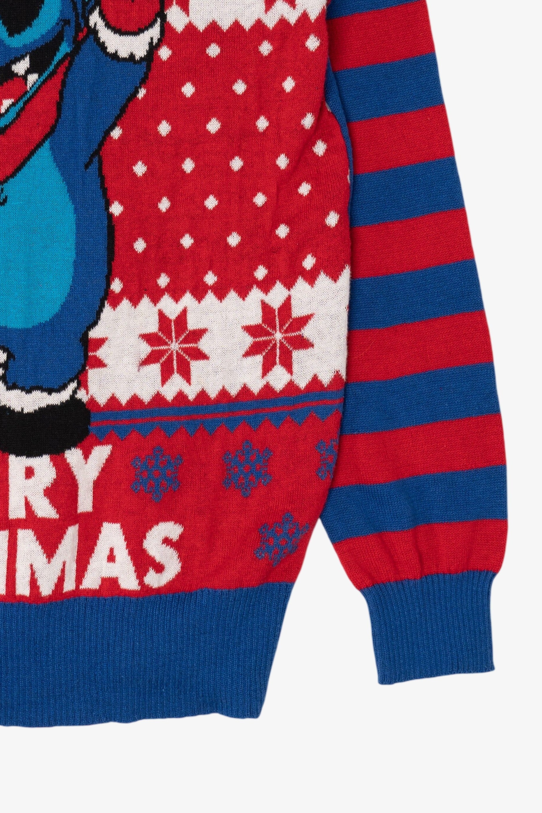 Blue Disney "Merry Stitchmas" Lilo And Stitch Ugly Christmas Pullover (2010s)