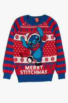 Blue Disney "Merry Stitchmas" Lilo And Stitch Ugly Christmas Pullover (2010s)