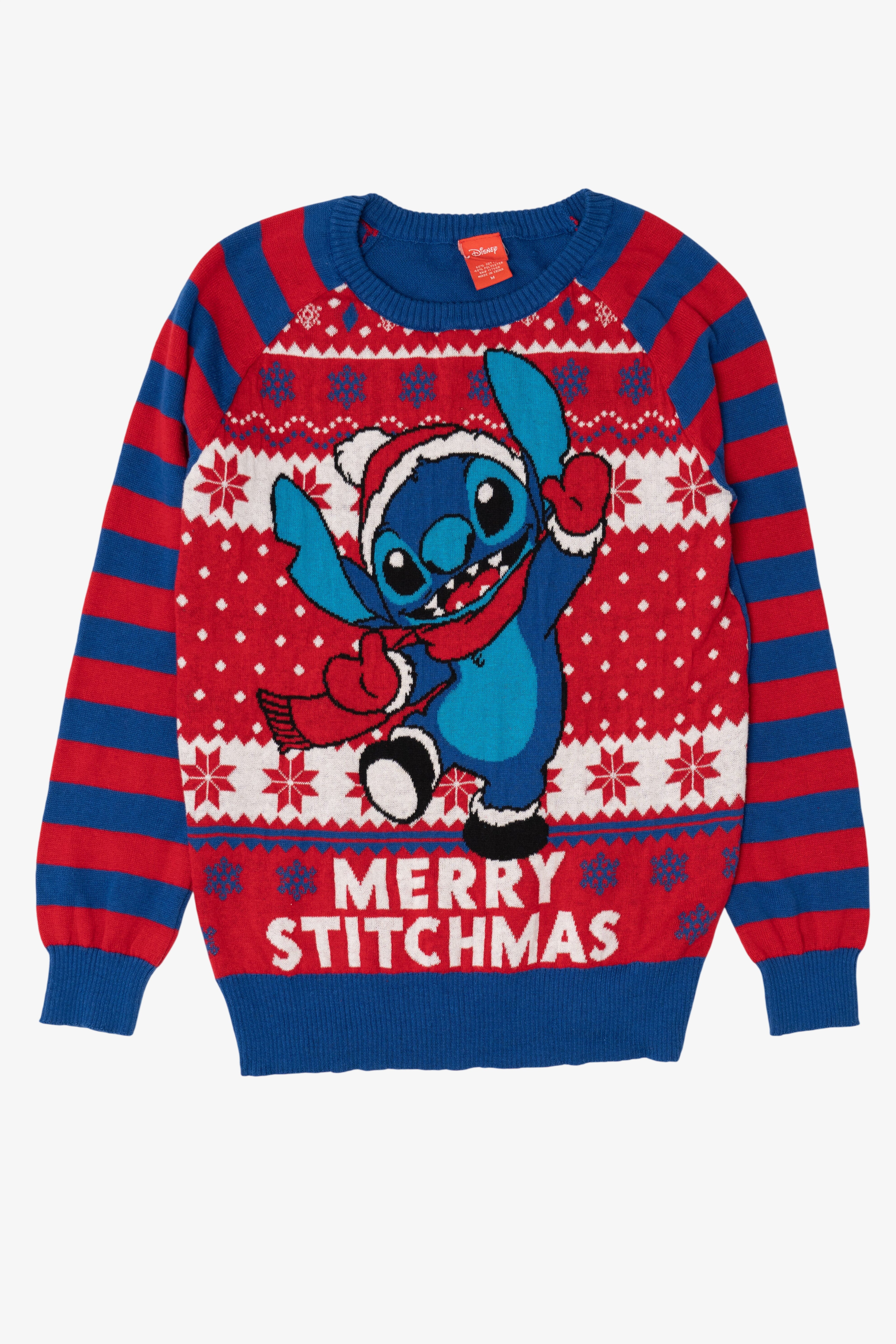 Blue Disney "Merry Stitchmas" Lilo And Stitch Ugly Christmas Pullover (2010s)